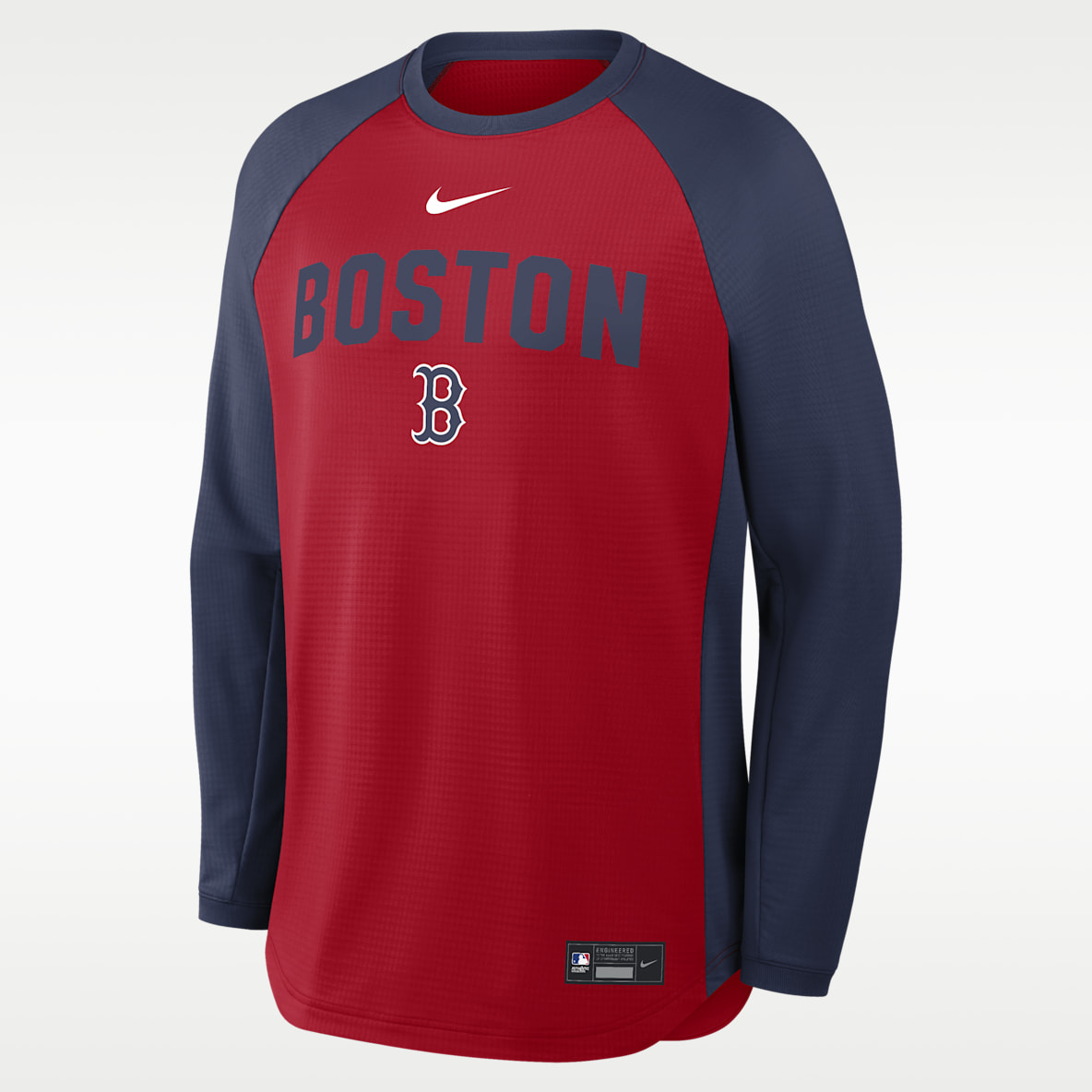 Boston Red Sox Authentic Collection Sudadera de cuello redondo sin cierre Nike Dri-FIT para hombre