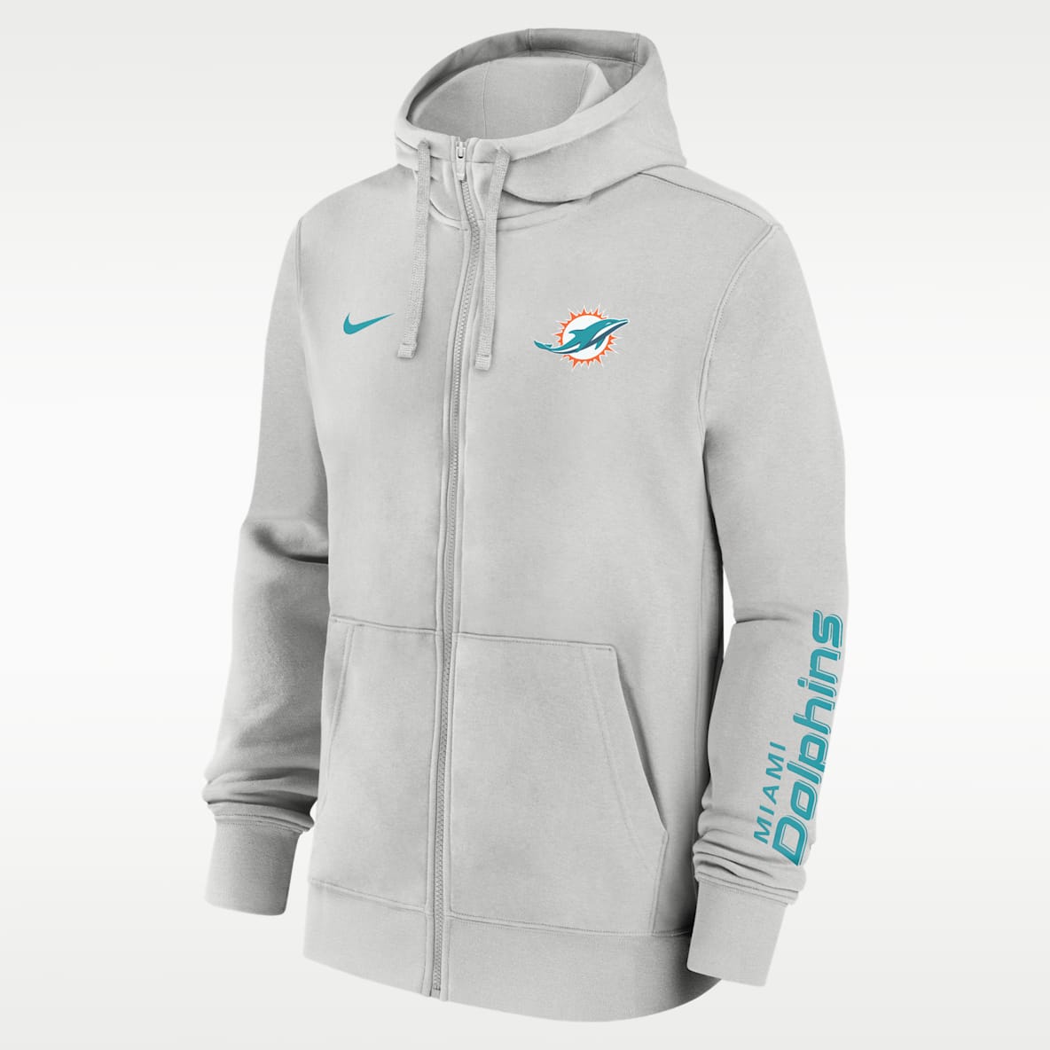 Miami Dolphins Club Men's Nike NFL Full-Zip Hoodie