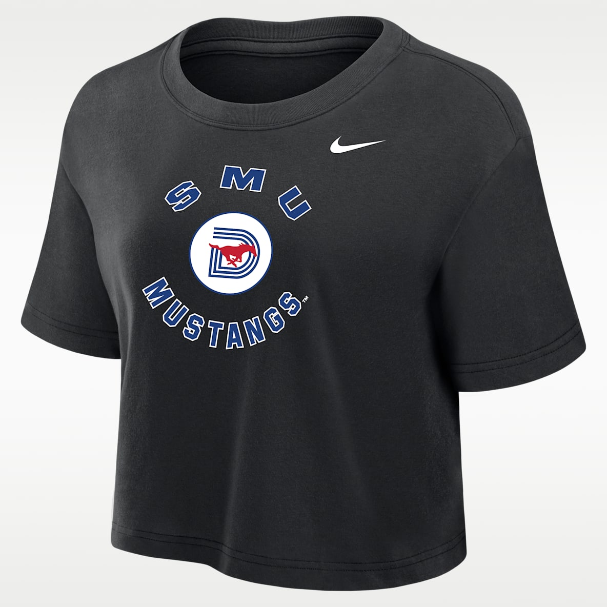 SMU Mustangs Women's Nike Dri-FIT Cropped T-Shirt