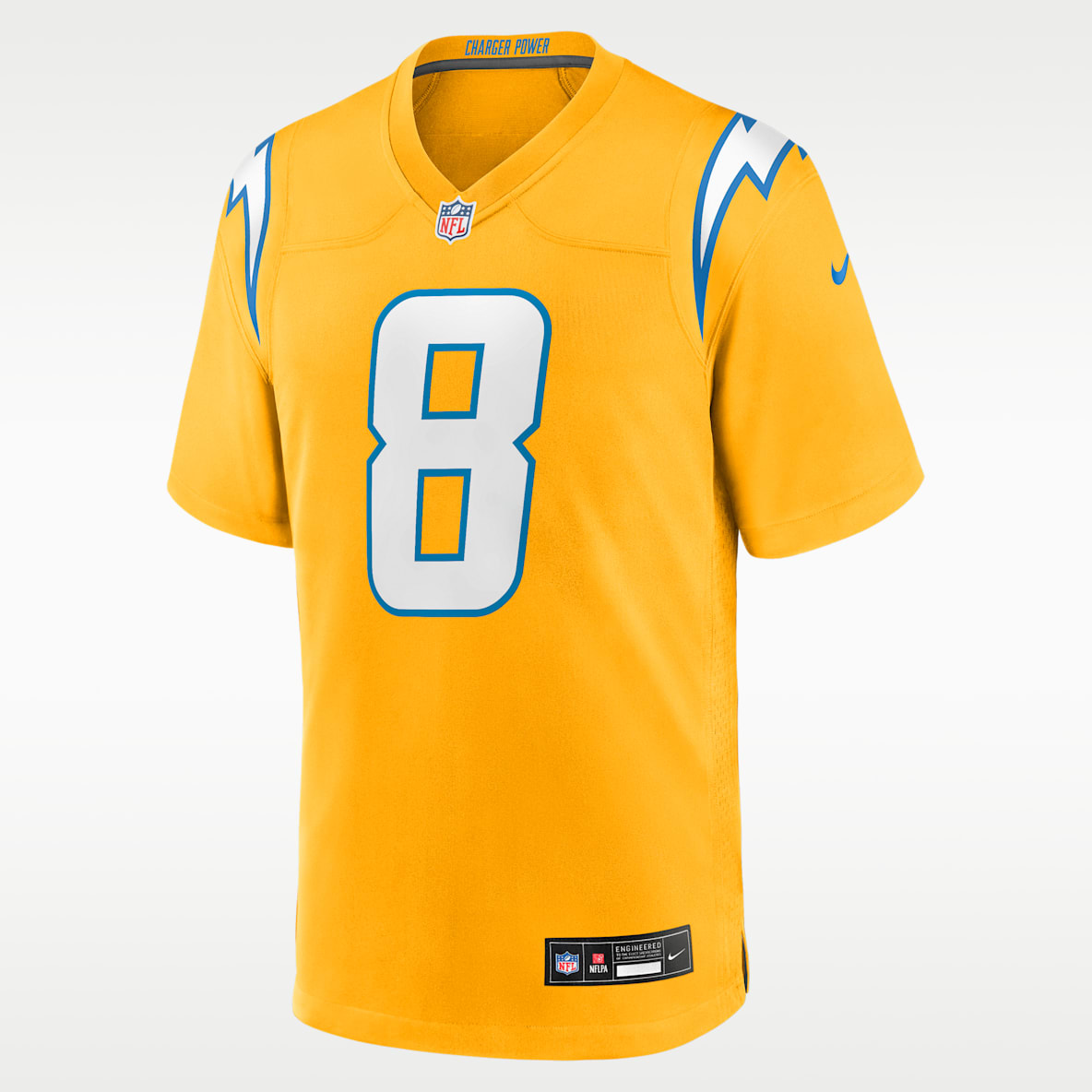 Omarion Hampton Los Angeles Chargers Men's Nike NFL Game Jersey