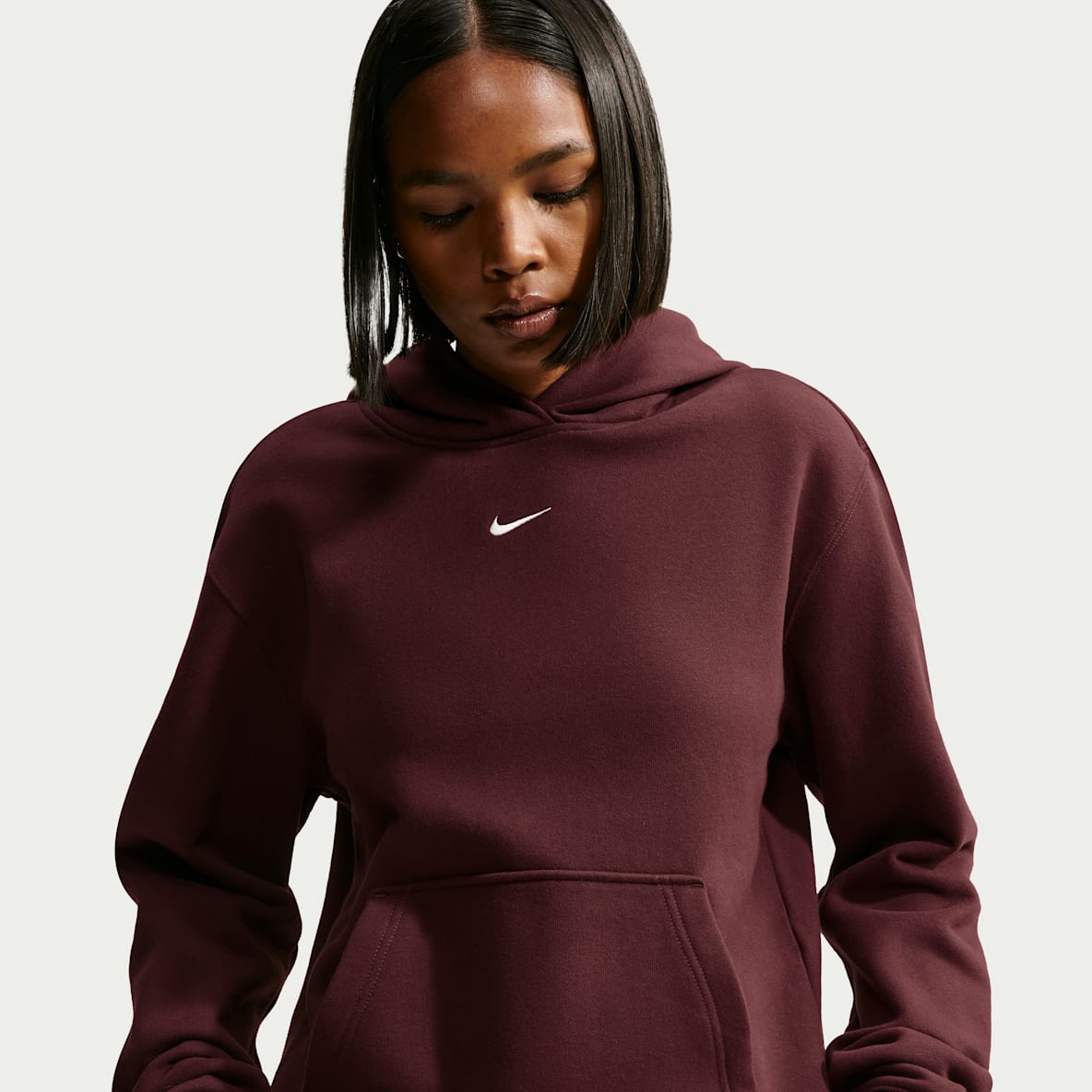 Středně silná mikina Nike Studio Fleece Dámská mikina s kapucí