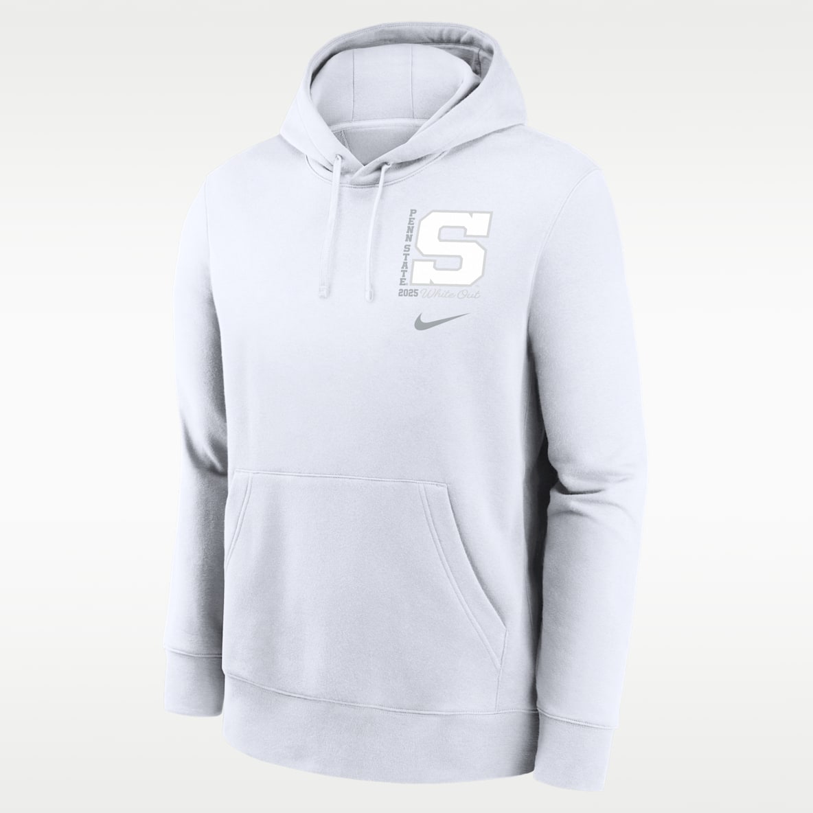 Penn State 2025 White Out Club Men's Nike College Pullover Hoodie
