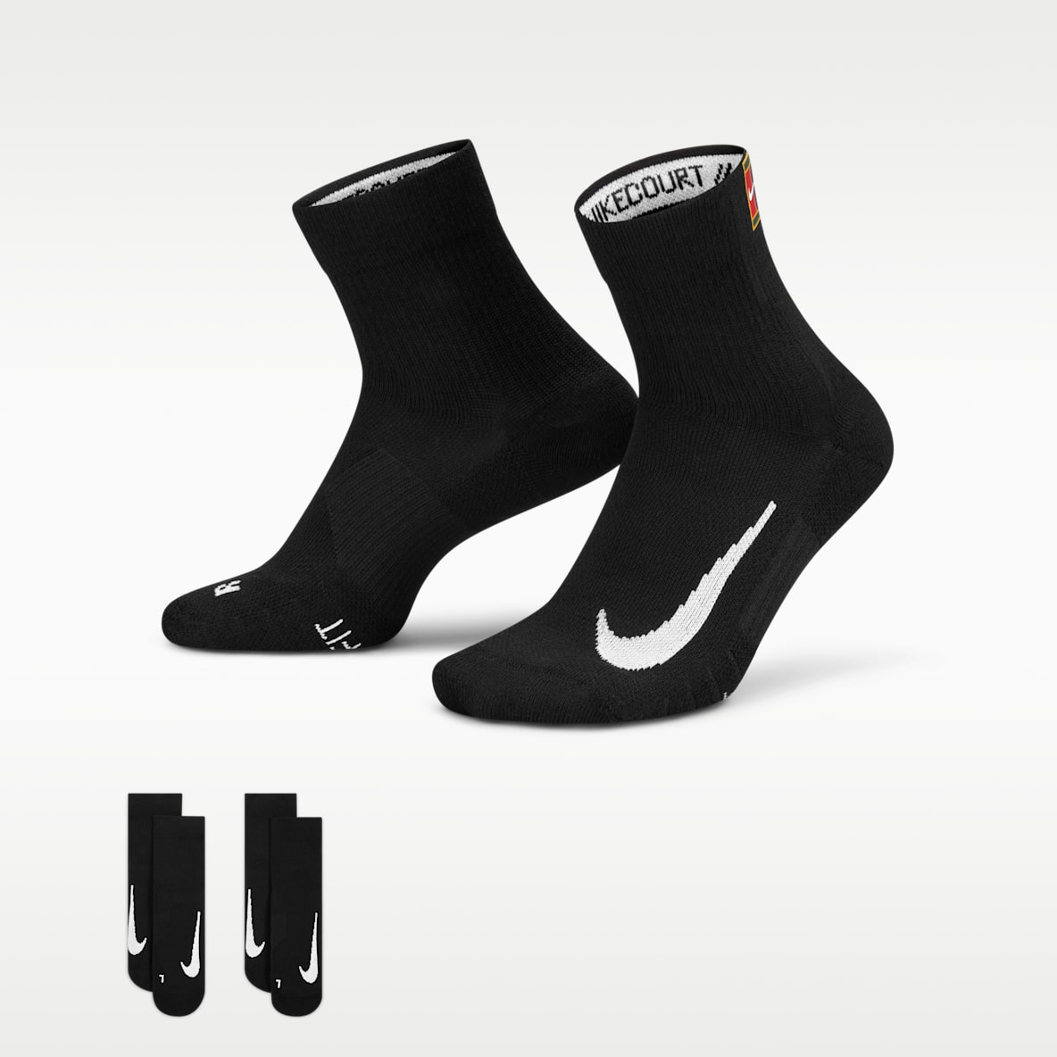 NikeCourt Multiplier Max Tennis-Knöchelsocken (2 Paar)