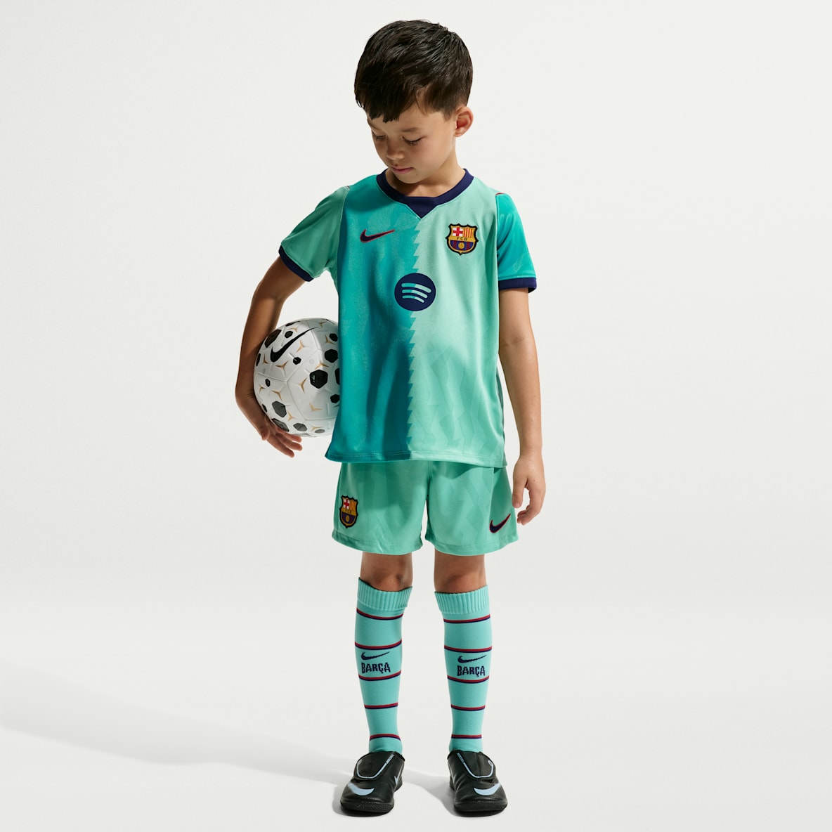 FC Barcelona 2026/27 Stadium Third Little Kids' Nike Soccer Replica 3-Piece Kit