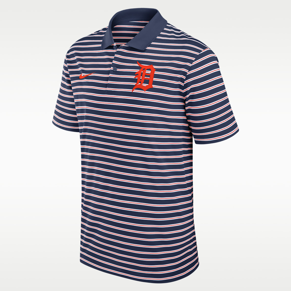 Detroit Tigers Striped Victory Men's Nike Dri-FIT MLB Polo