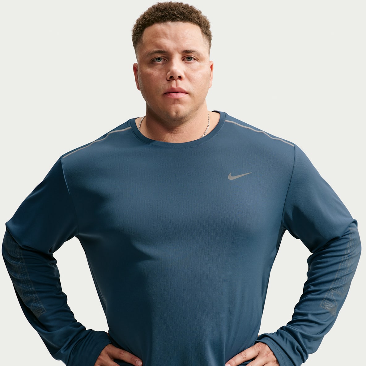 Nike Miler Maglia da running a manica lunga per l'inverno con protezione UV Dri-FIT – Uomo