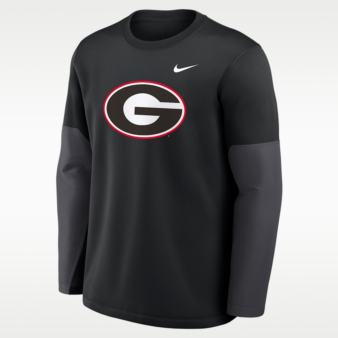 Georgia Sideline Coach Men's Nike Therma-FIT College Long-Sleeve T-Shirt