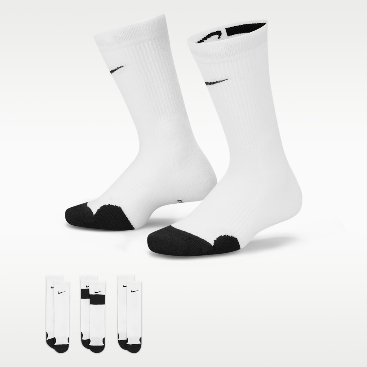 Nike Elite Kids' Basketball Crew Socks (3 Pairs)