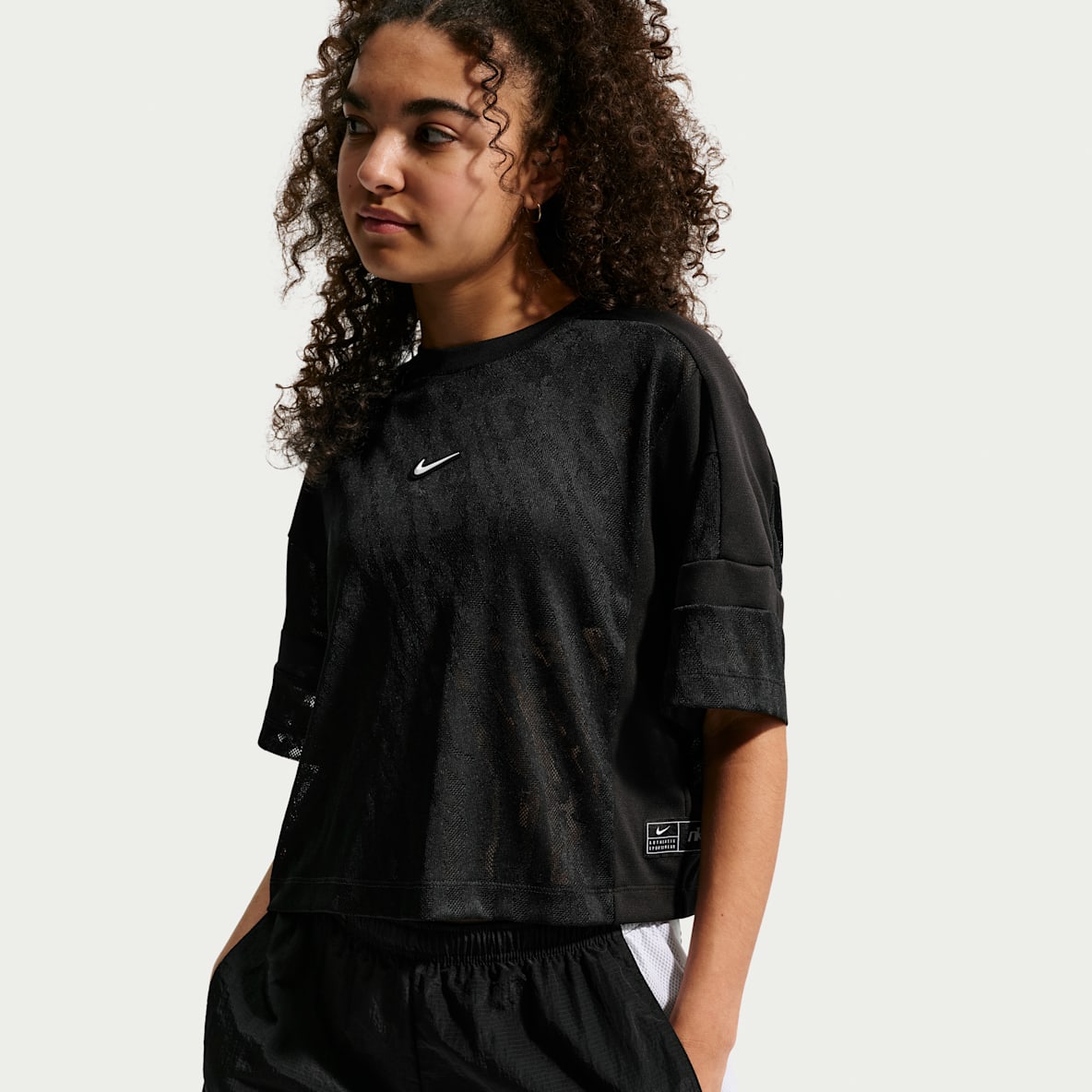 Nike Sportswear Top da danza in mesh con copertura - Ragazza