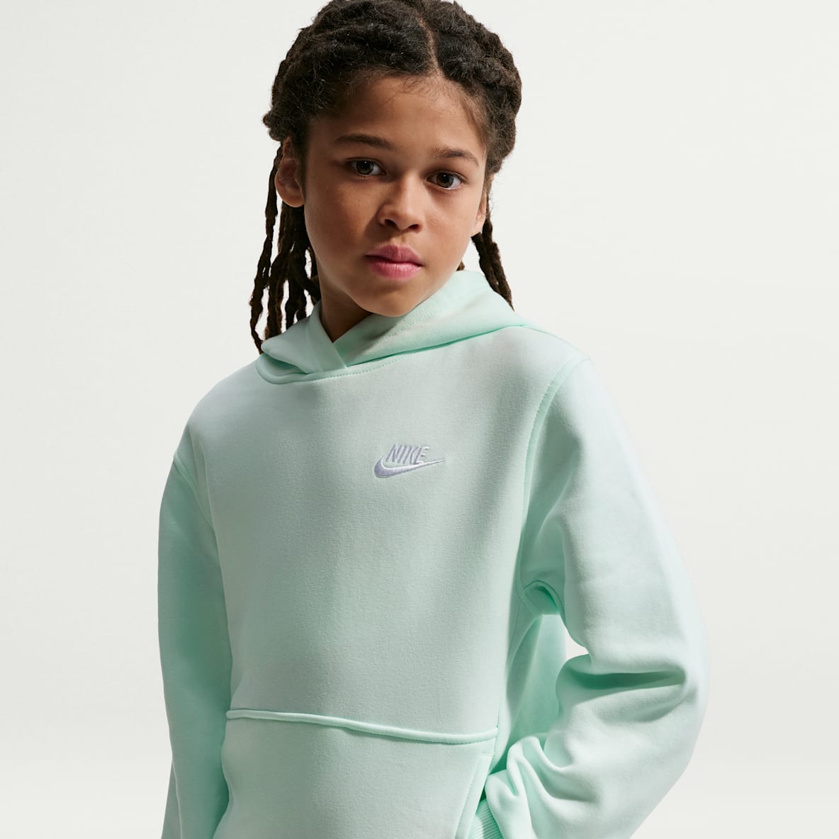Nike Sportswear Club Fleece Sudadera con gorro sin cierre para niños talla grande