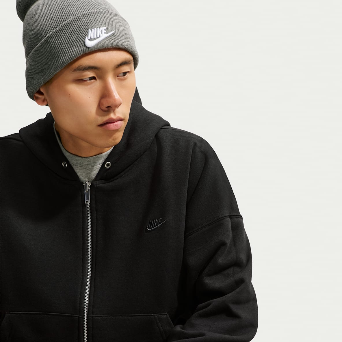 나이키 클럽 남성 오버사이즈 플리스 풀집 리버서블 후디