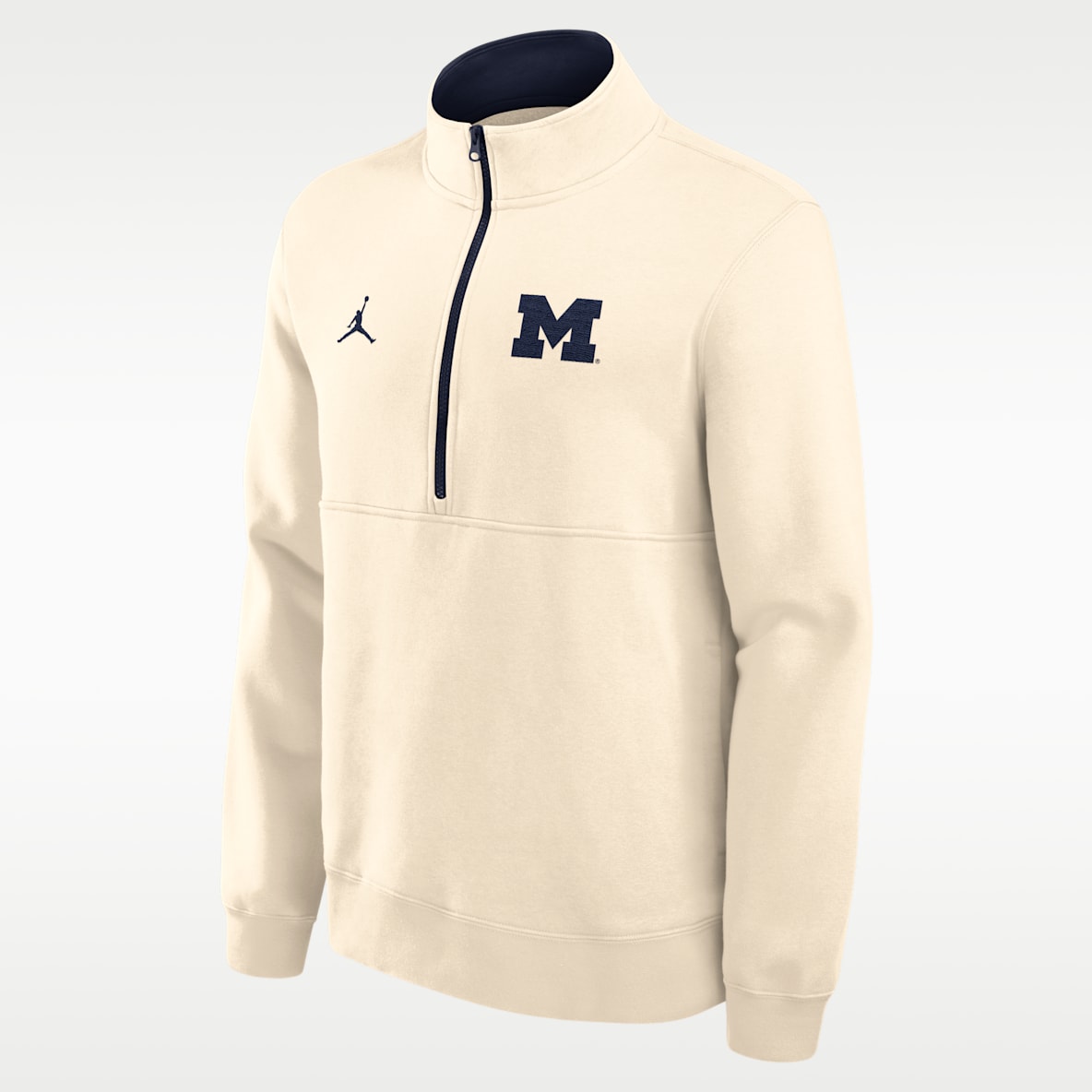 Michigan Primetime Primary Logo Men's Jordan Brand College 1/2-Zip Crew