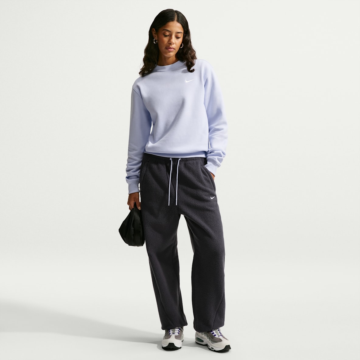 Nike Sportswear Dámské oversize flísové kalhoty se středně vysokým pasem