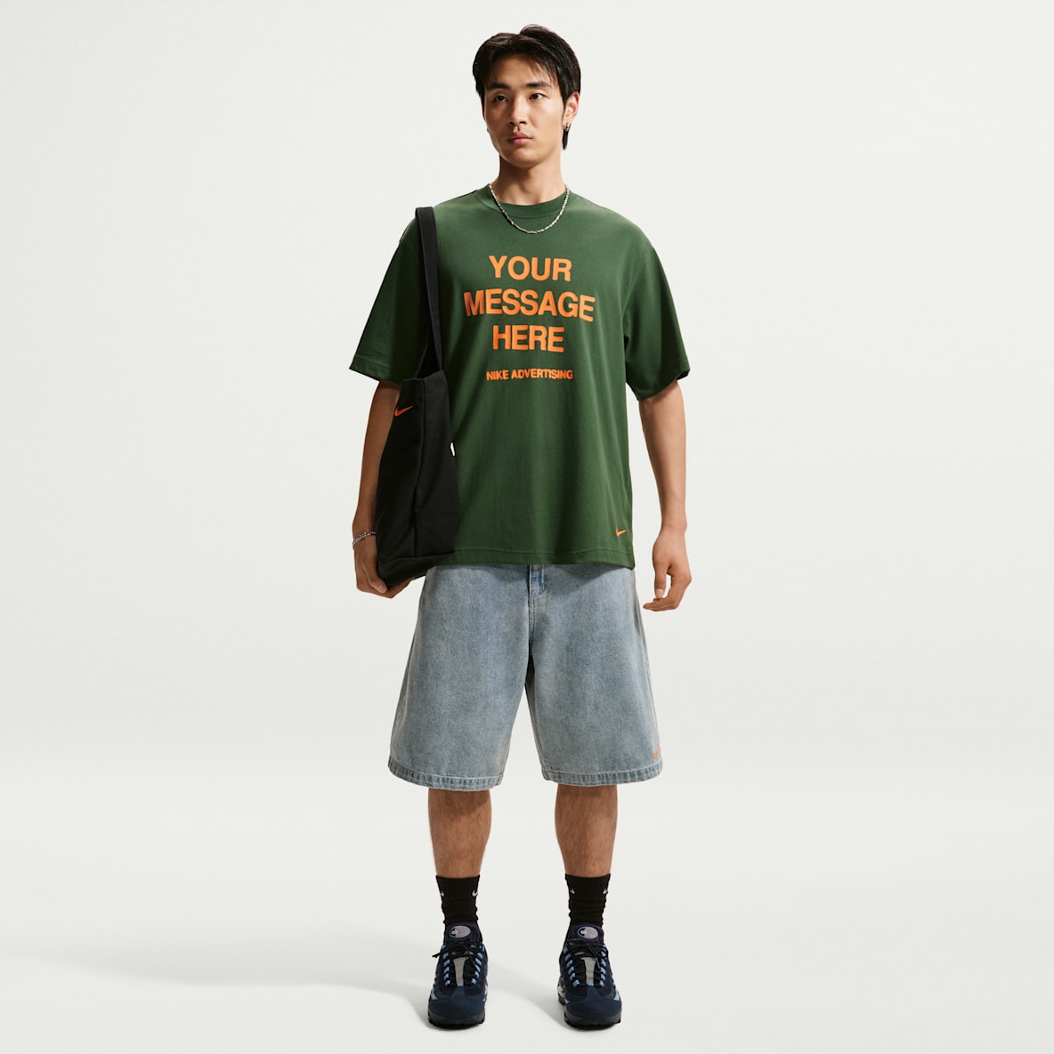 Nike 'Your Message Here' Men's Indigo Denim Shorts