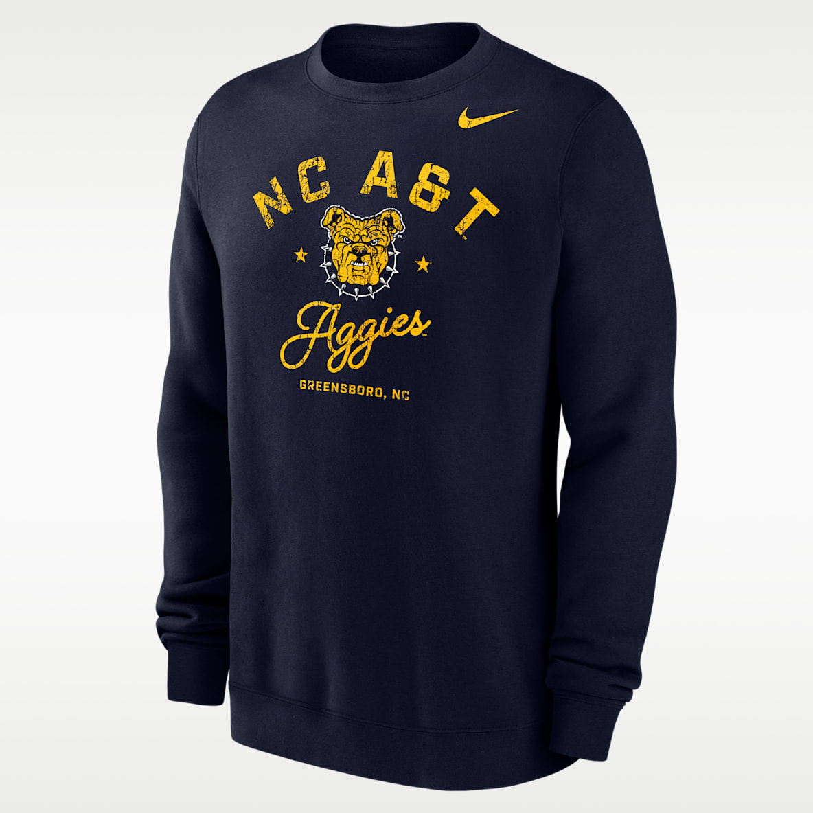 Nike College (North Carolina A&T University) Men’s Club Fleece Crew-Neck Sweatshirt
