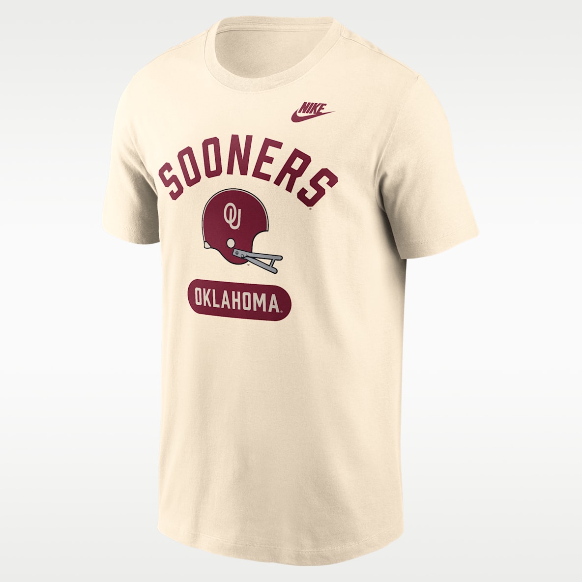 Oklahoma Legacy Arch Helmet Men's Nike College T-Shirt