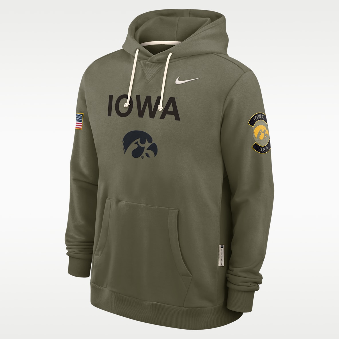 Iowa 2025 Military Appreciation Men's Nike Dri-FIT College Pullover Hoodie