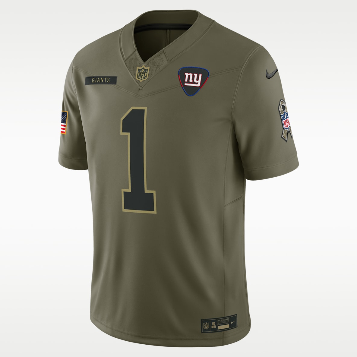 Malik Nabers New York Giants Salute to Service Men's Nike Dri-FIT NFL Limited Jersey