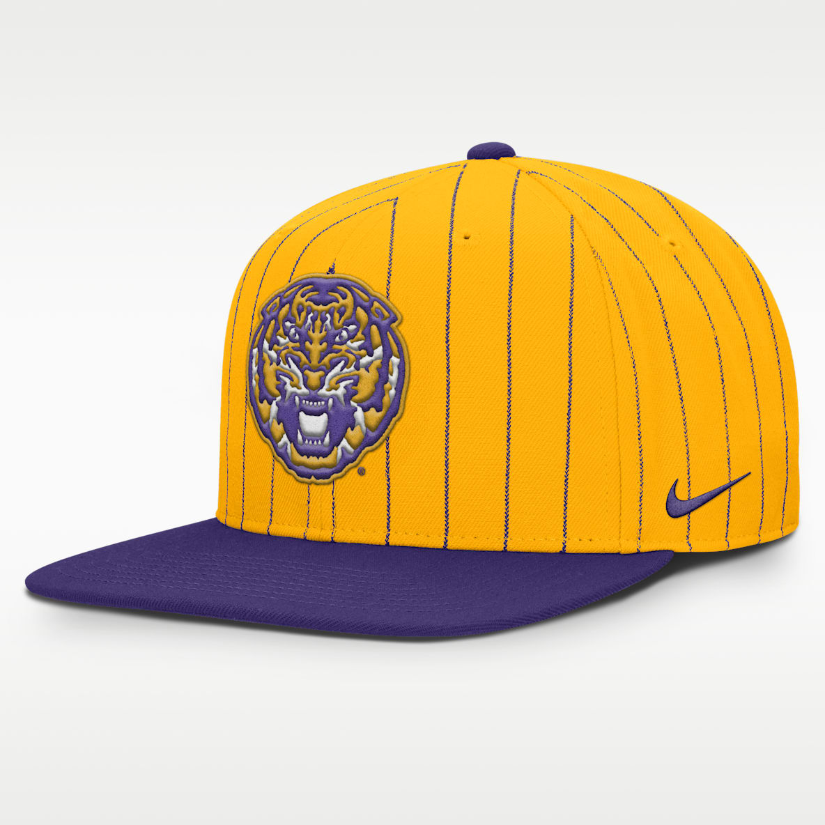 LSU Primetime Pin Stripe 2-Tone Men's Nike Dri-FIT College Adjustable Hat