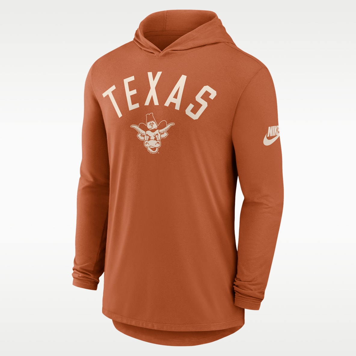Texas Legacy Arch Men's Nike Dri-FIT College Long-Sleeve Hooded T-Shirt