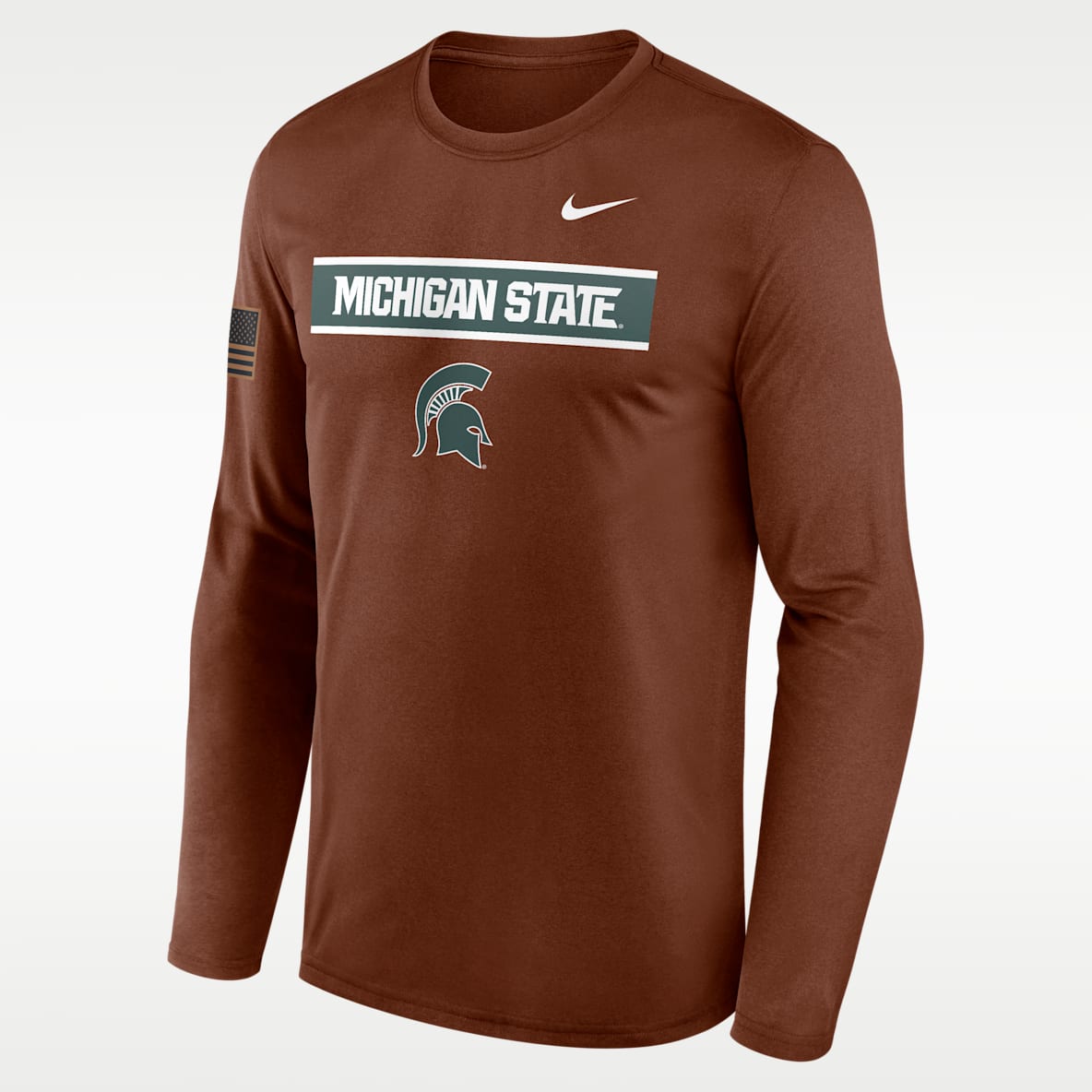 Michigan State Courtside Men's Nike Dri-FIT College Long-Sleeve T-Shirt