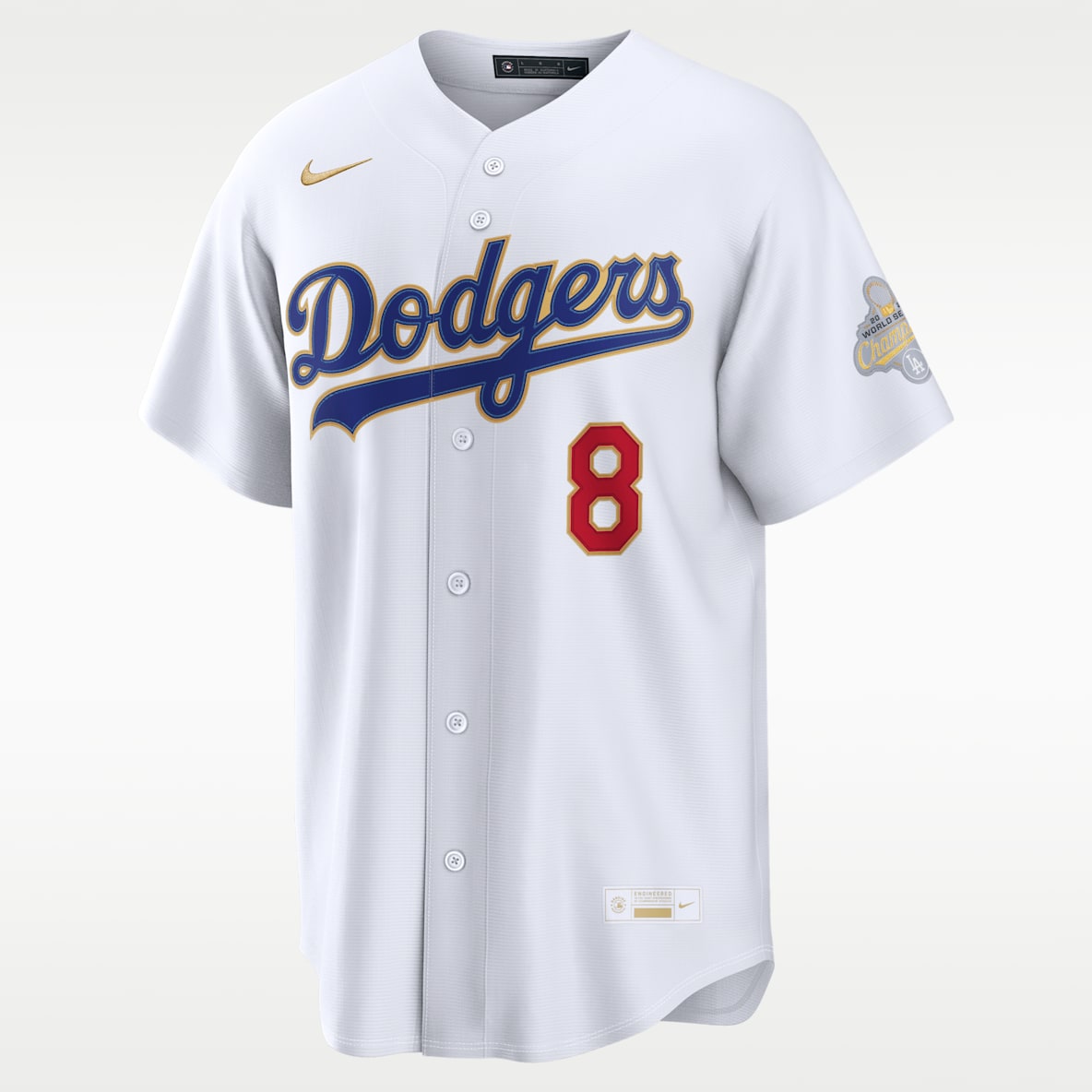 Enrique Hernández Los Angeles Dodgers 2025 World Series Champion Gold Series Men's Nike MLB Stadium Jersey