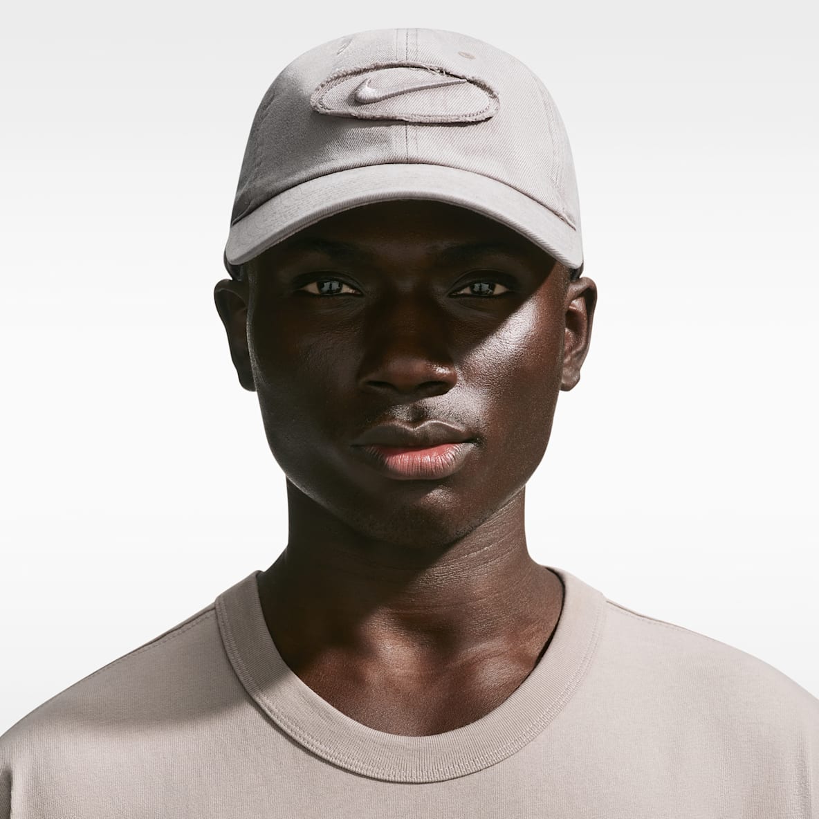 Nike Club Ostrukturerad keps i denim med märke