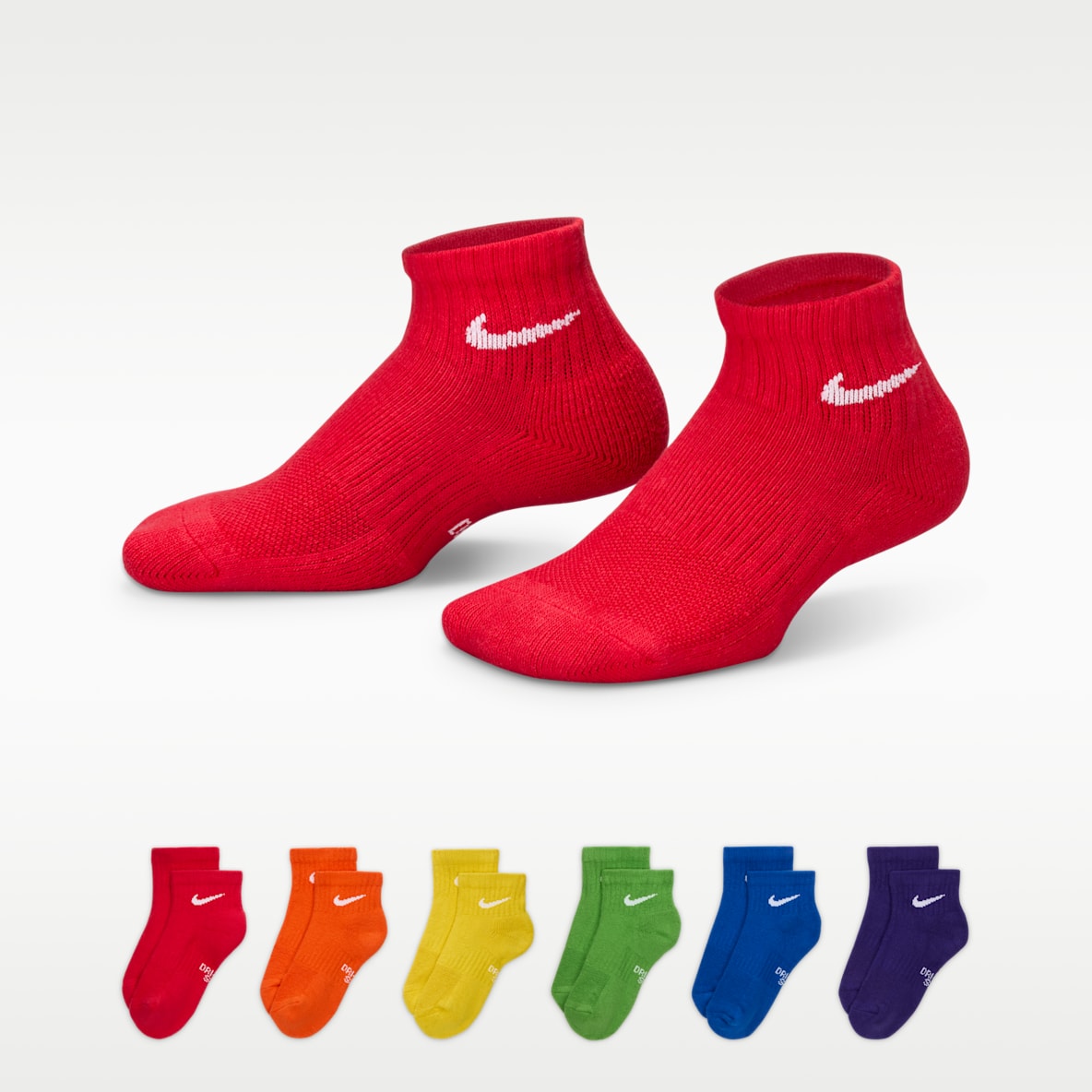 Nike Everyday Calcetines al tobillo acolchados para niños (6 pares)