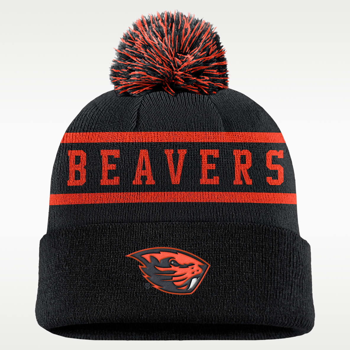 Oregon State Peak Men's Nike College Cuffed Pom Beanie