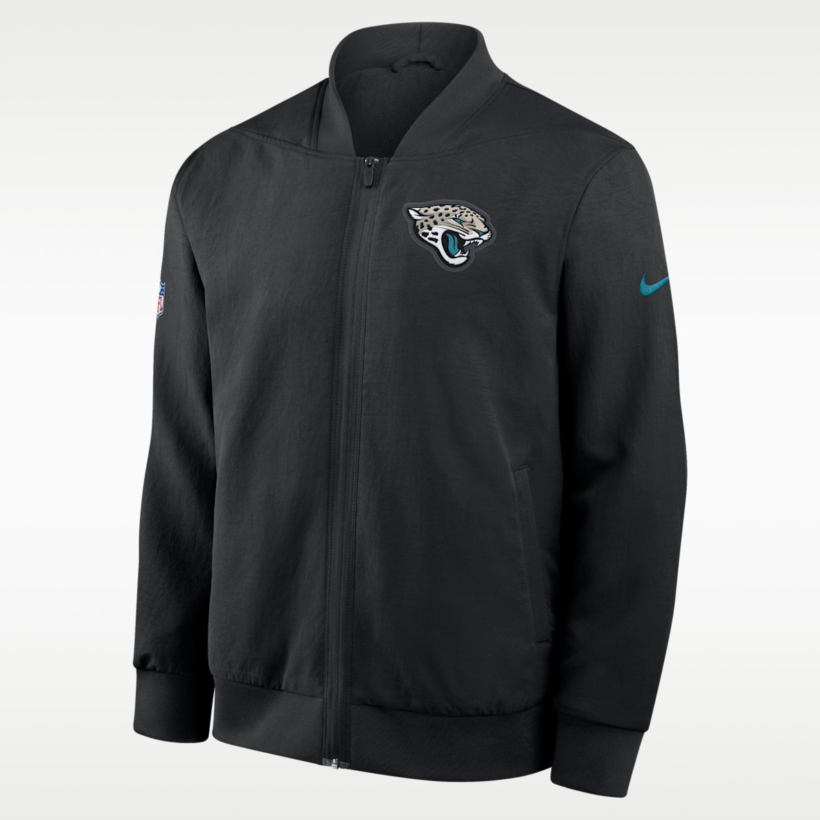 Jacksonville Jaguars Rivalries Collection Sideline Chamarra bomber Nike de la NFL de cierre completo para hombre