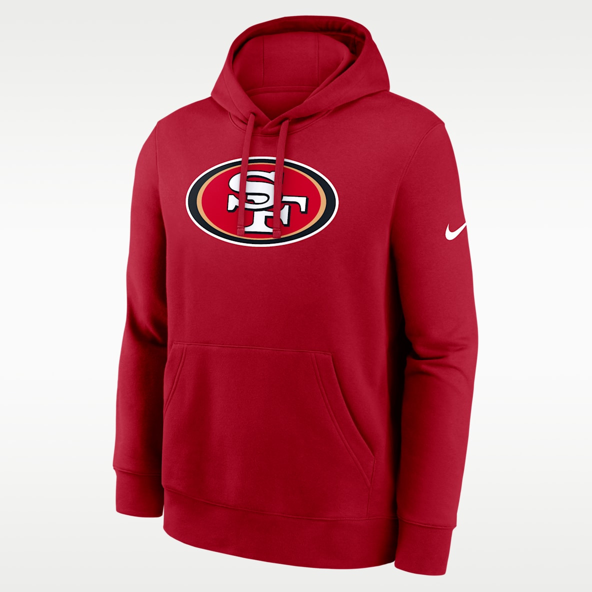 San Francisco 49ers Primetime Club Logo Sudadera con gorro sin cierre Nike de la NFL para hombre