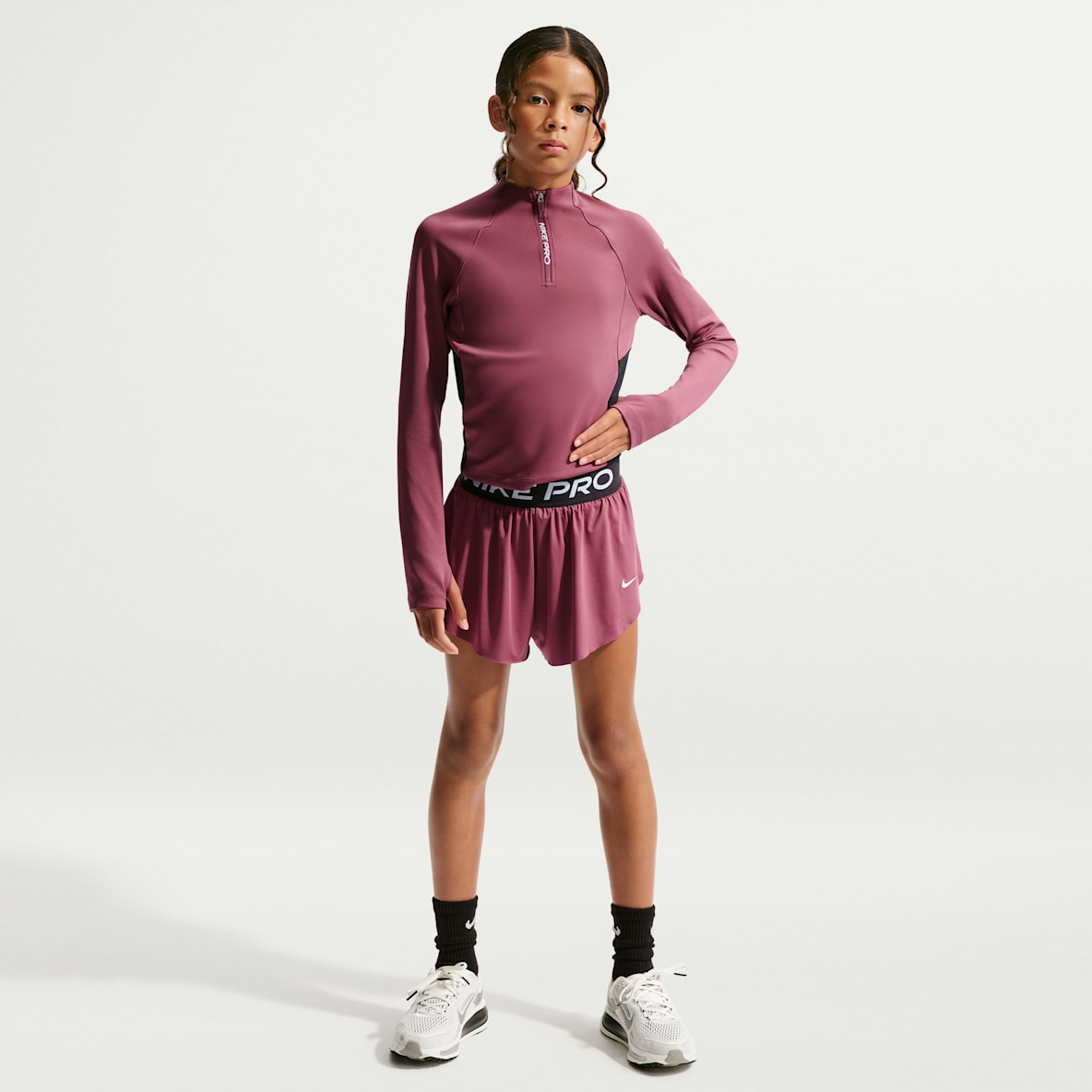 Nike Pro Calções 2 em 1 Dri-FIT Júnior (Rapariga)