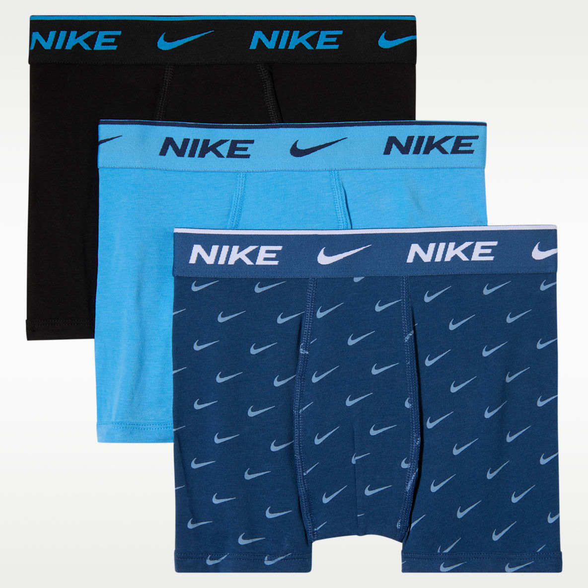 Nike Big Kids' Dri-FIT Everyday Cotton Printed Boxer Briefs (3-Pack)