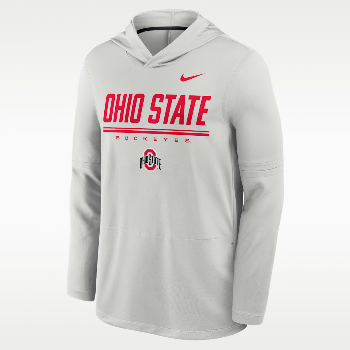 Ohio State Sideline Men's Nike Dri-FIT College Long-Sleeve Hooded Top