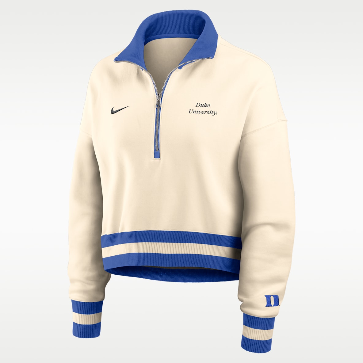 Duke Legacy Women's Nike College Cropped 1/4-Zip Crew