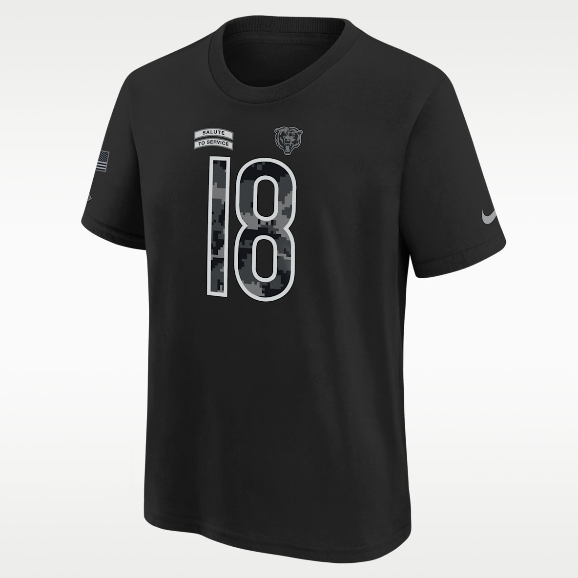 Caleb Williams Chicago Bears Salute to Service Big Kids' Nike NFL T-Shirt