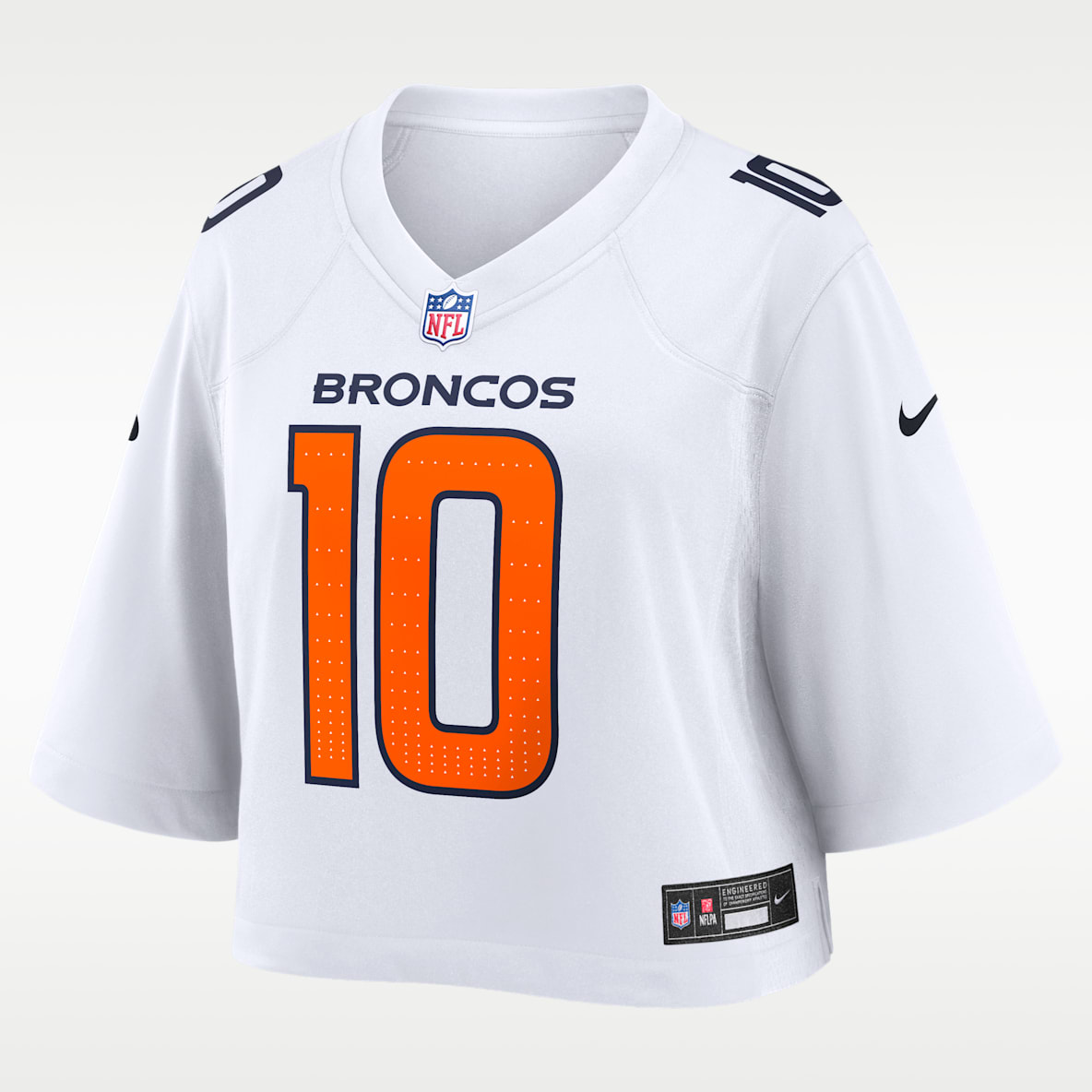 Bo Nix Denver Broncos Women's Nike NFL Cropped Tundra Game Jersey