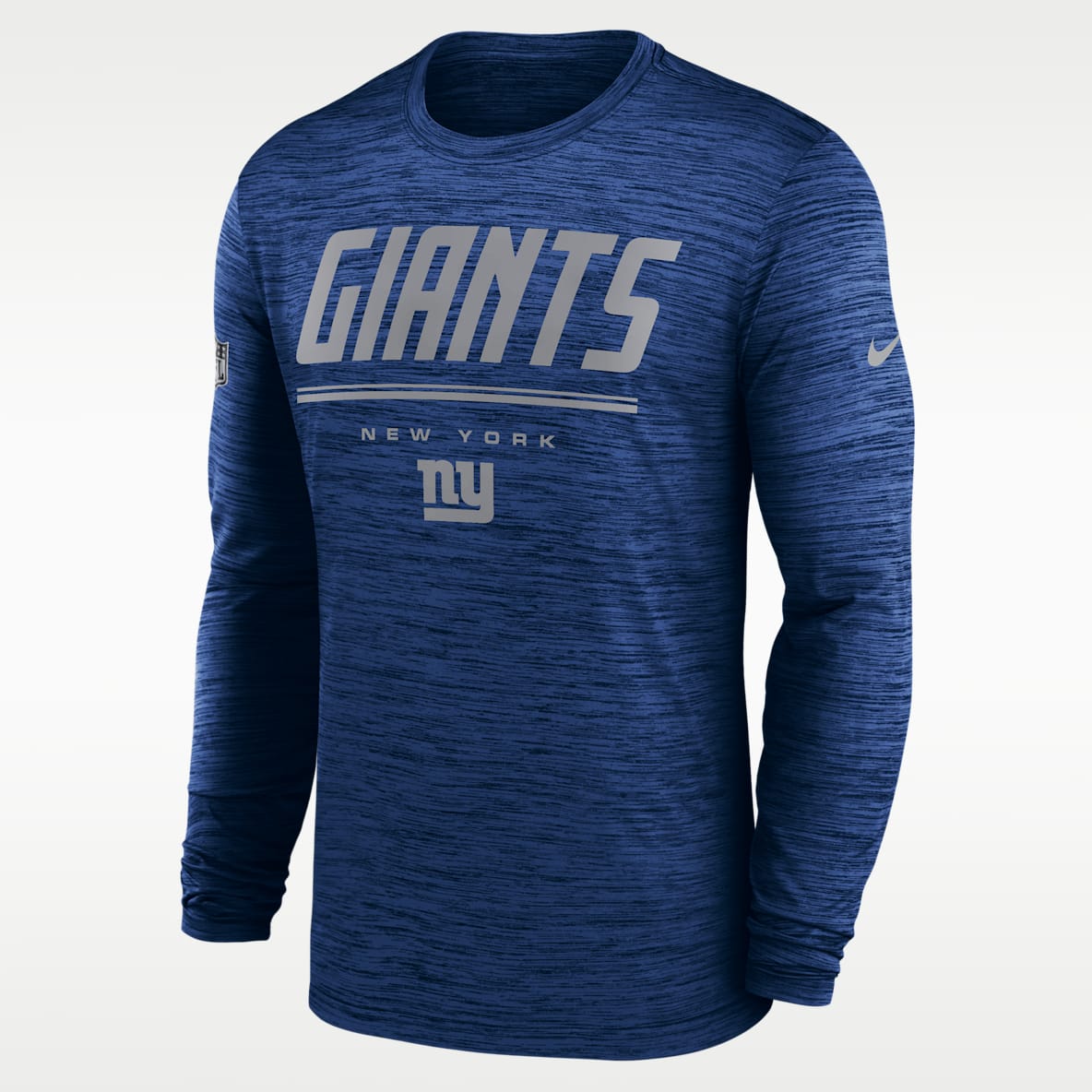 New York Giants Sideline Team Issue Velocity Men's Nike Dri-FIT NFL Long-Sleeve T-Shirt