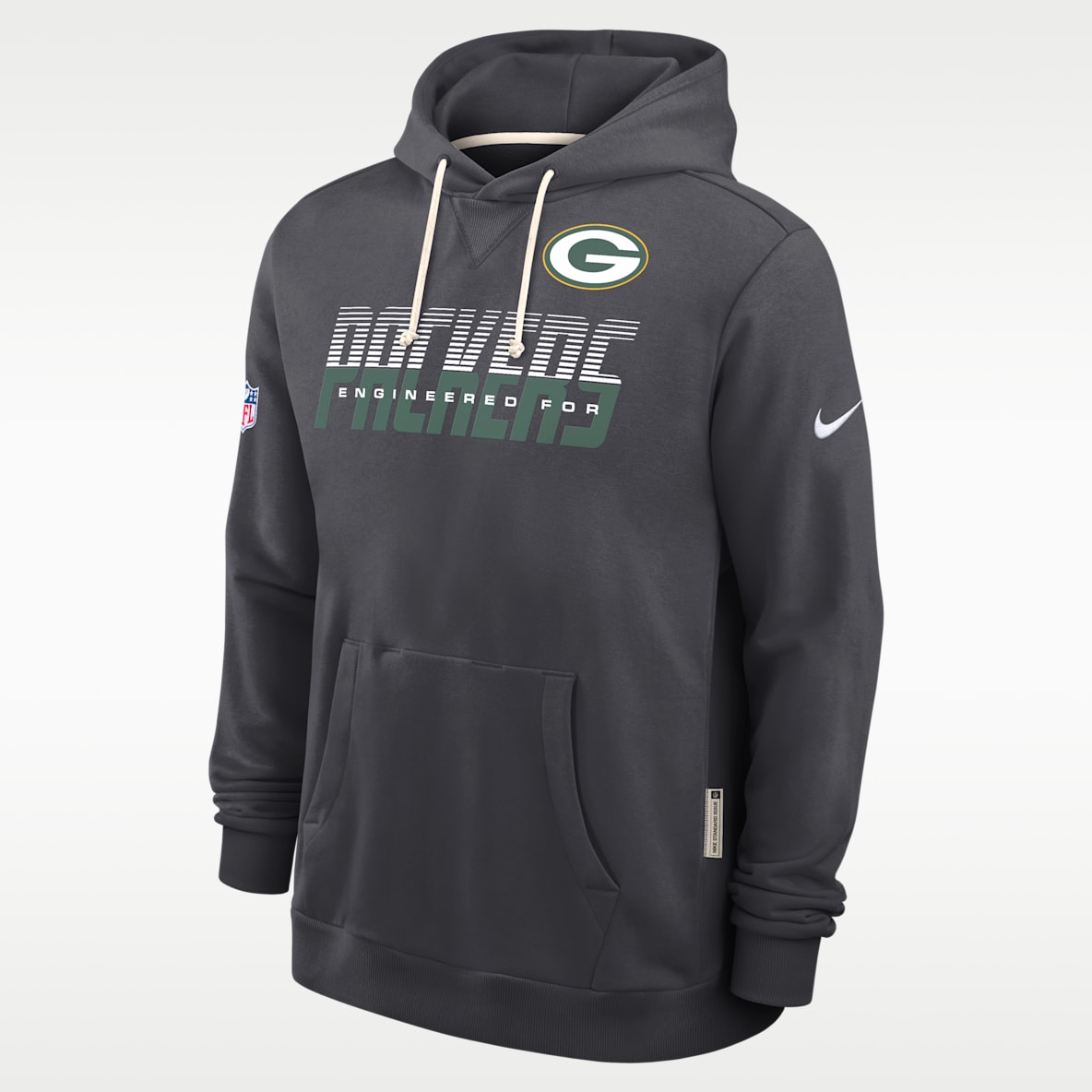 Green Bay Packers Sideline Standard Issue Sudadera con gorro sin cierre Nike Dri-FIT de la NFL para hombre