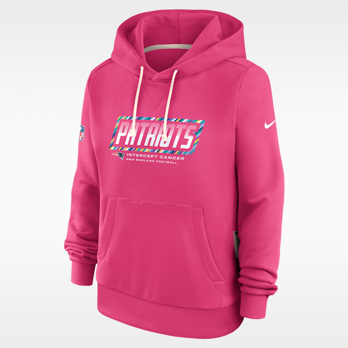 New England Patriots Crucial Catch Standard Issue Women's Nike Dri-FIT NFL Pullover Hoodie