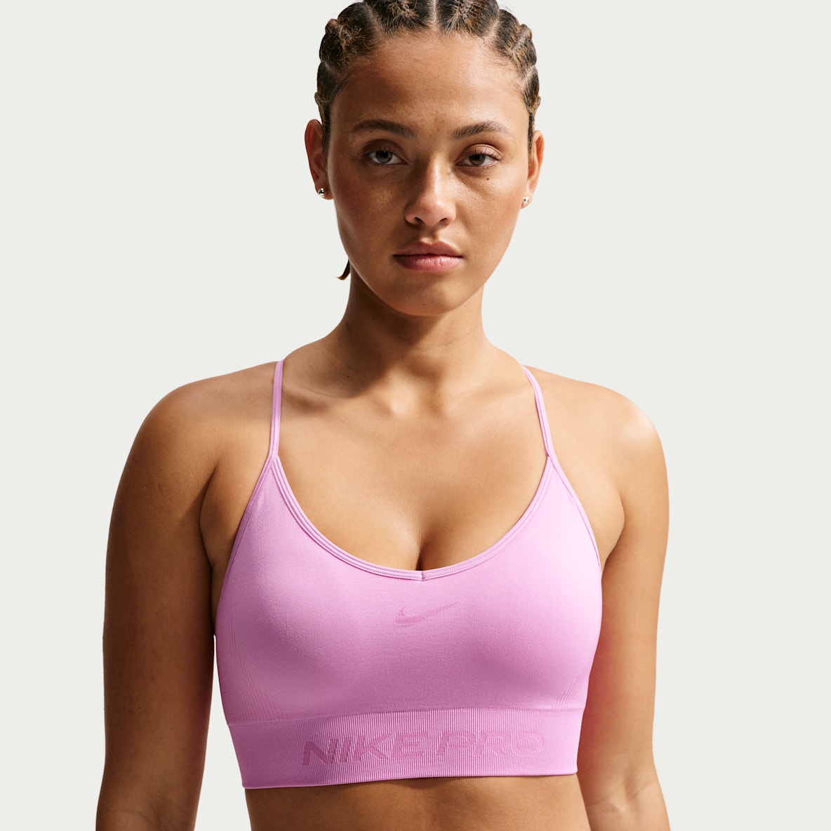 Nike Pro Seamless Bra deportivo de baja sujeción con almohadillas para mujer