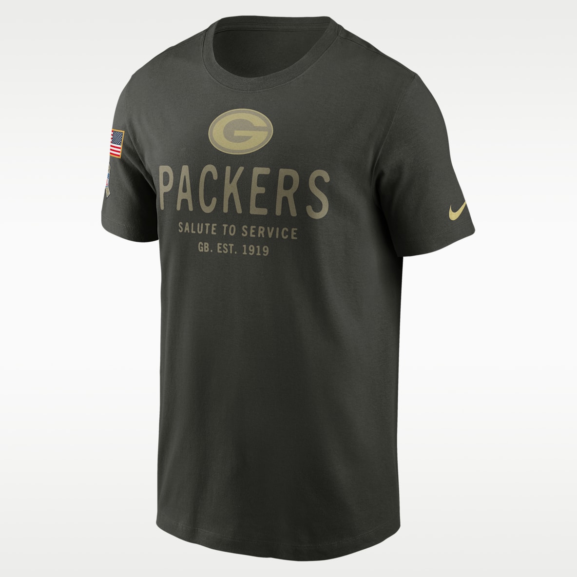 Green Bay Packers Salute to Service Sideline Primary Edge Playera Nike Dri-FIT de la NFL para hombre
