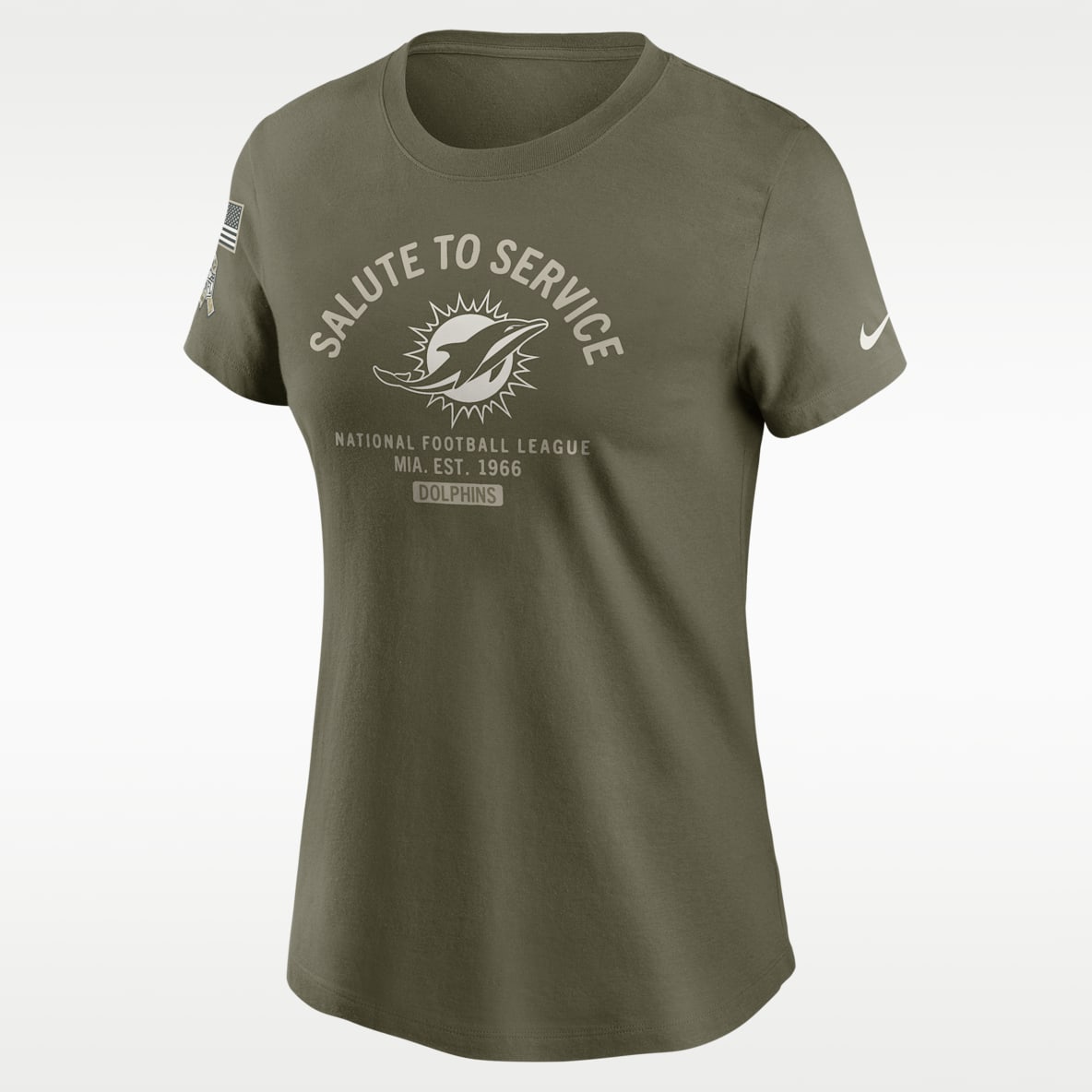 Miami Dolphins Salute to Service Sideline Women's Nike NFL T-Shirt