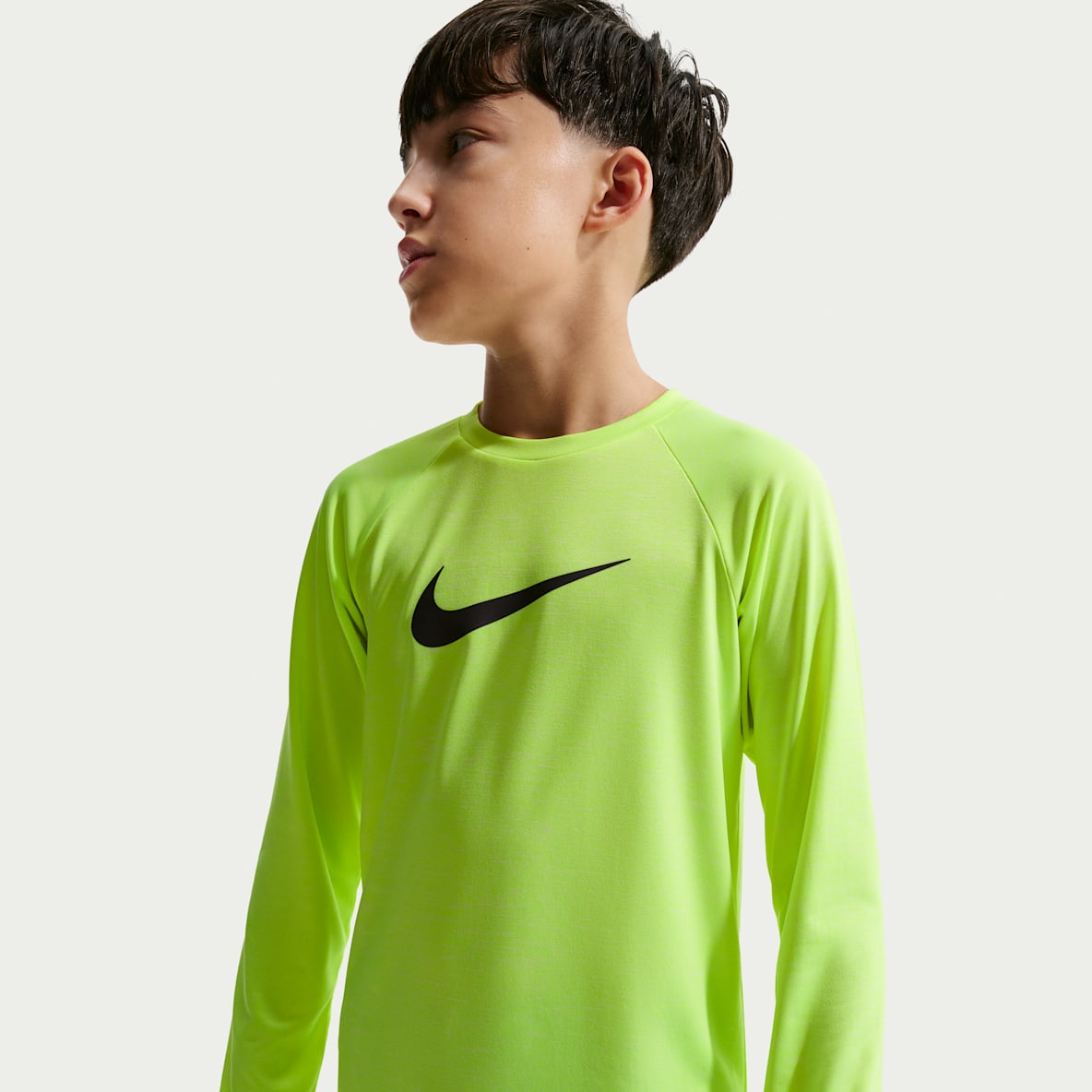 Nike Heather Big Kids' (Boys') Long-Sleeve Hydroguard Swim Shirt