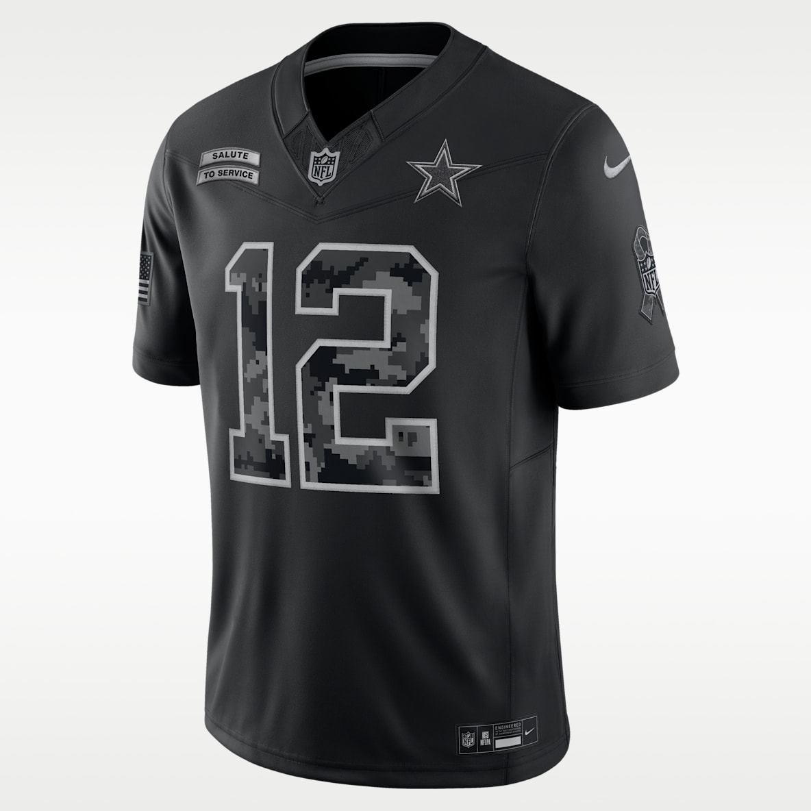 Roger Staubach Dallas Cowboys Salute to Service Retired Men's Nike Dri-FIT NFL Limited Jersey