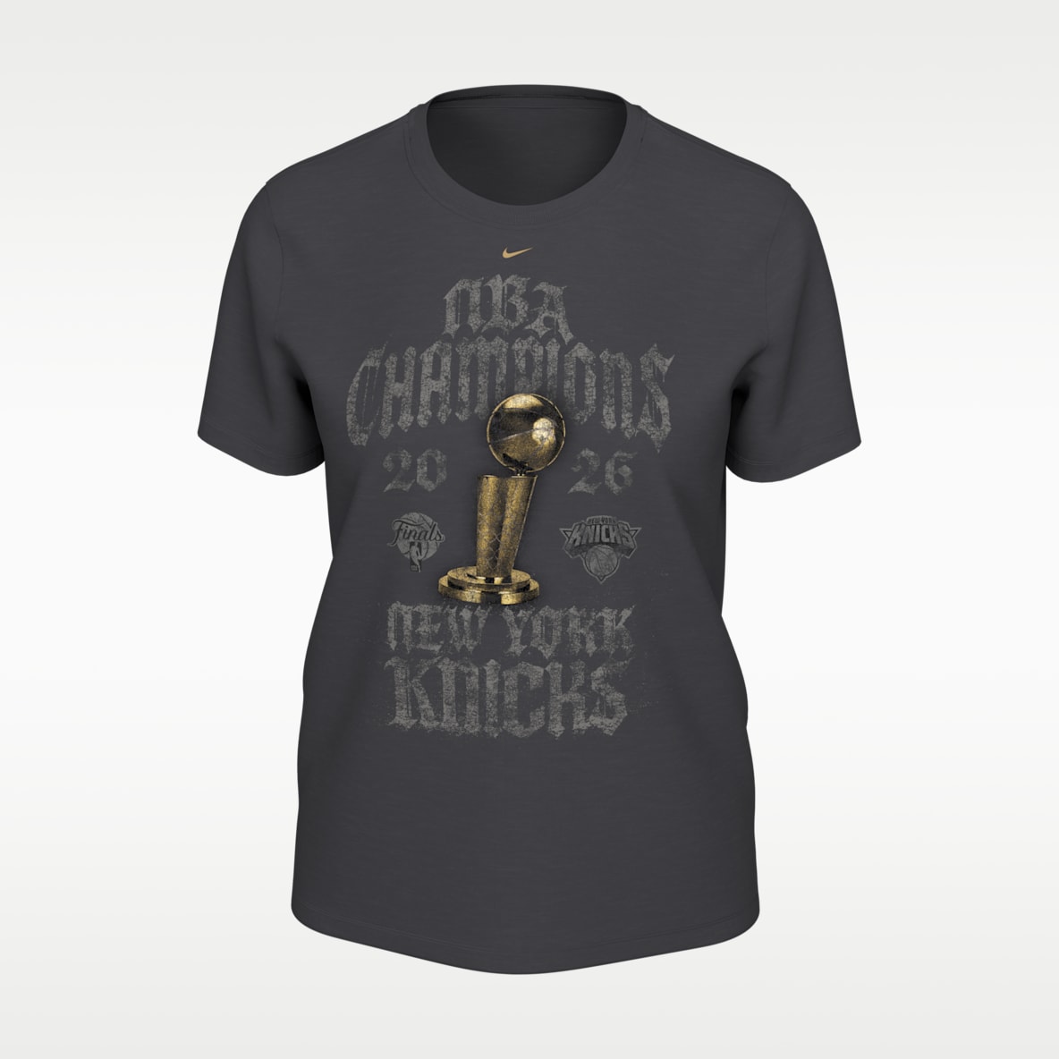 New York Knicks 2026 NBA Champions Playera Nike Locker Room para mujer