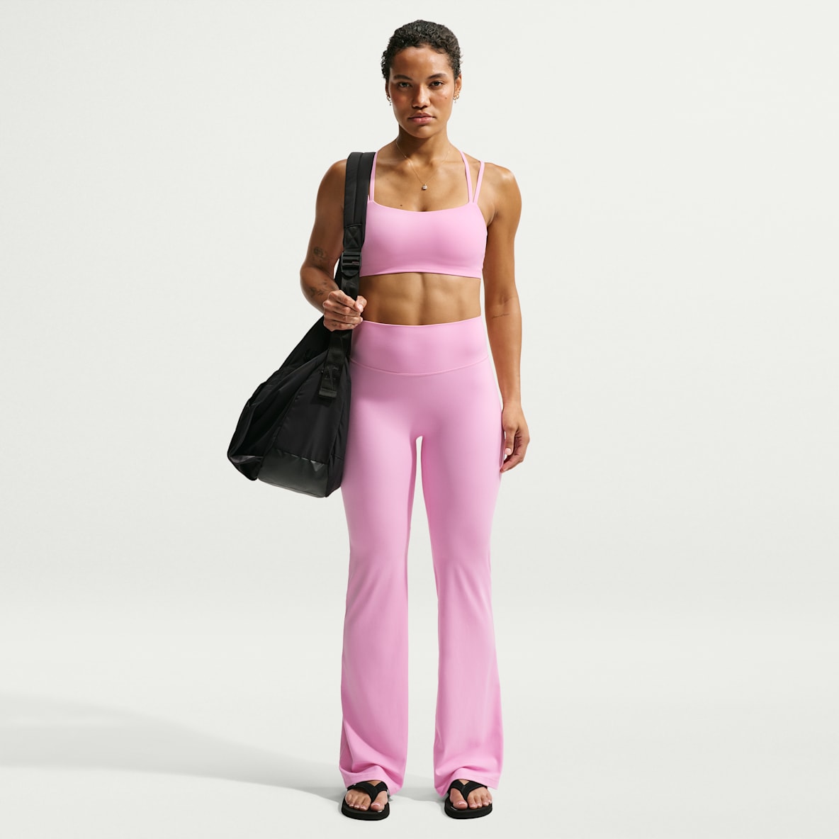 Nike Zenvy Leggings acampanados de tiro alto sin costura delantera para mujer