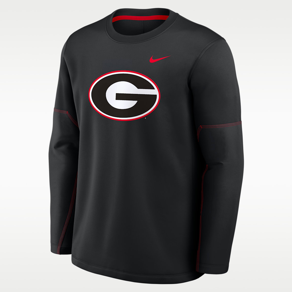 Georgia Sideline Coaches Men's Nike Therma-FIT College Long-Sleeve T-Shirt