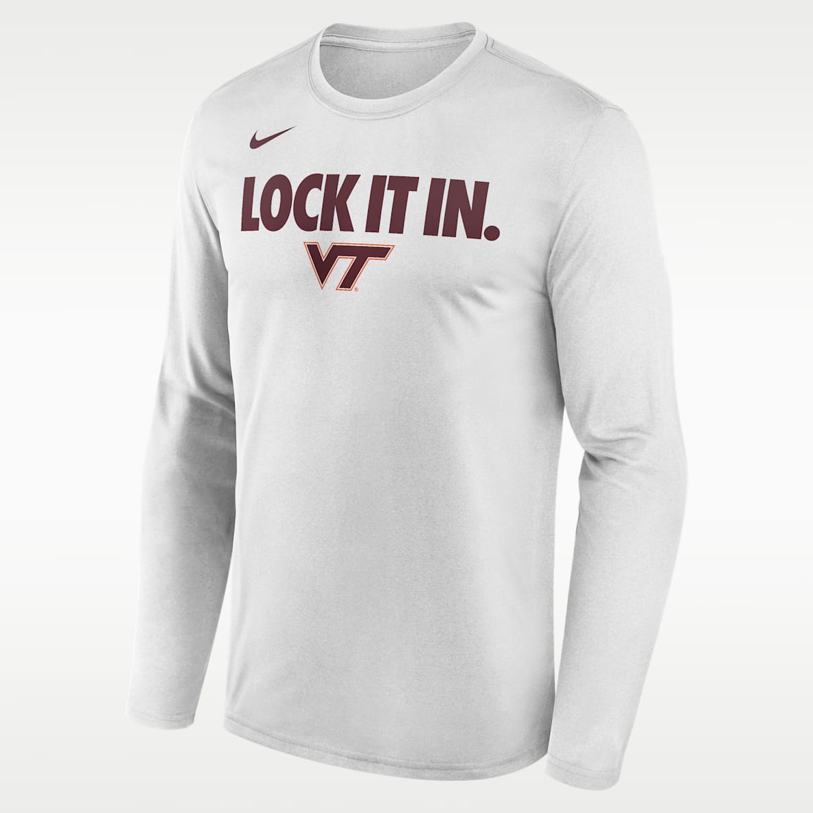 Virginia Tech 2026 On-Court Bench Men's Nike Dri-FIT College Long-Sleeve T-Shirt