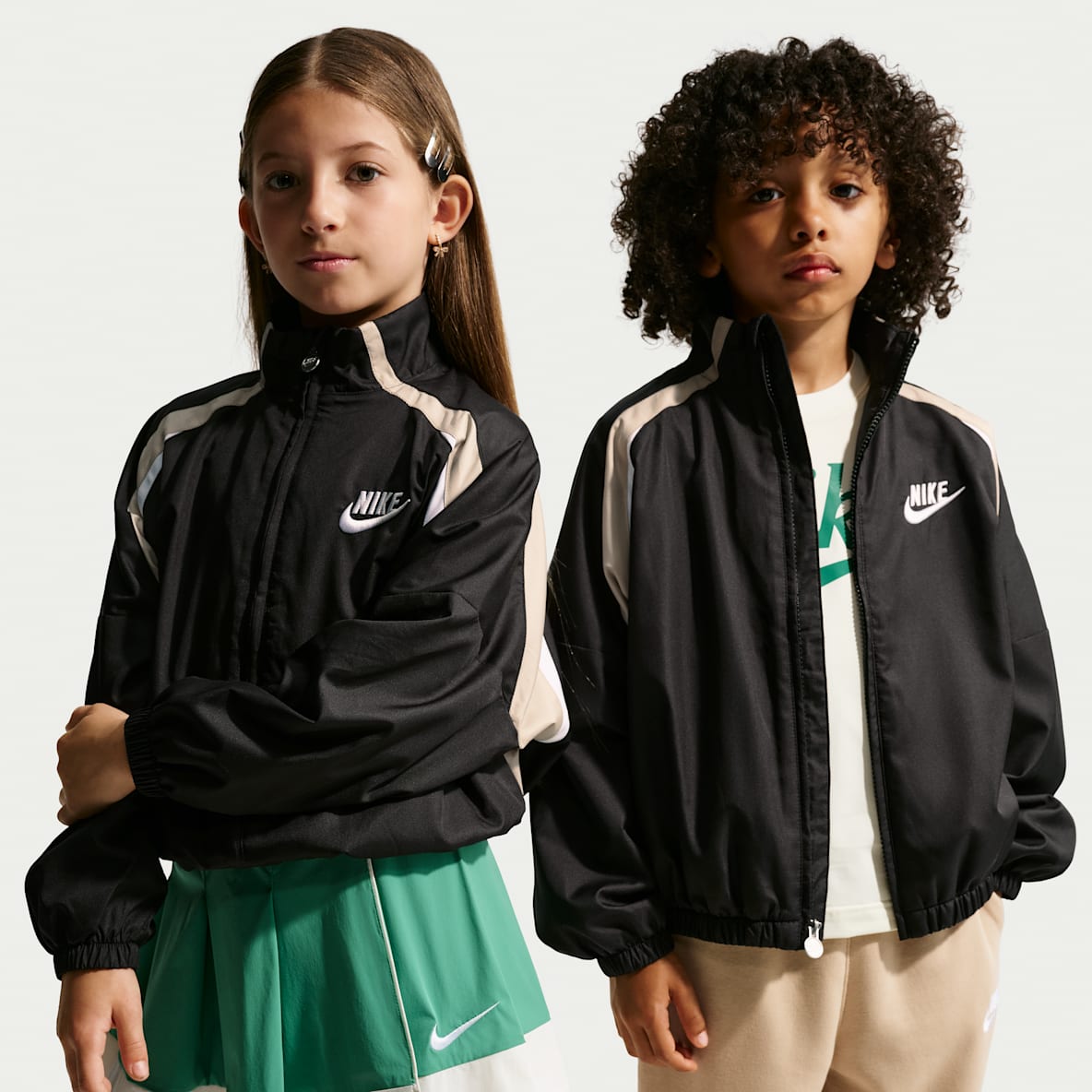 Nike リトルキッズ カラーブロック フードレス ジャケット